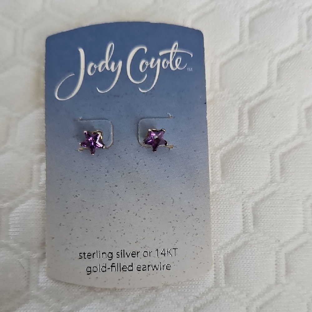 Purple Star Earrings